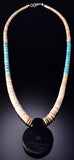 Santo Domingo Pueblo/Kewa Turquoise Multistone Shell Necklace Mary Tafoya 6H06A