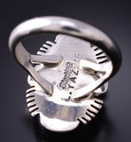 Size 6 Silver & White Buffalo Turquoise Navajo Ring by Linda Yazzie 5L10M