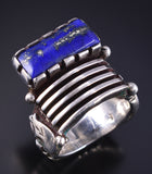 Vintage Size 5 Silver & Lapis Navajo Ring by Leroy Thomas 5K10O
