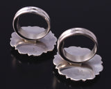 7-Piece Silver & Turquoise Petit Navajo Squash Blossom Necklace Set by M 5J29K