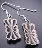 Silver & Turquoise Navajo Concho Dangle Earrings by Ravis Henry 6H06L