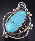 Size 6 Silver & Royston Turquoise Navajo Handmade Flow Ring by Betta Lee 5L05D