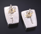 Silver & Turquoise Multistone Navajo Inlay Post Earrings by Erick Begay 5K22P