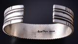 Silver & Turquoise Navajo Handmade Concho Bracelet by Erick Begay 5H03A