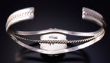 Silver & Golden Hills Turquoise Navajo Handmade Bracelet Thomas Francisco 5J18T