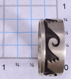 Size 11-3/4 Silver Navajo Handmade Flowing River MENS Ring by Lester Gene 5L05Z