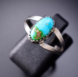 Size 6-1/4 Navajo Silver and Sonoran Gold Turquoise Ring by Martinez 6K22Q