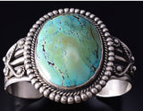 Vintage Fred Harvey-Style Turquoise and Silver Bracelet 5K17B