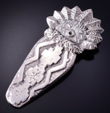 Silver Navajo Tufacast Yei Bi Chei Pendant by Gary Custer 4F23D