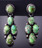 Silver & Sonoran Gold Turquoise Navajo Earrings by Tatum Skeets 4A29D
