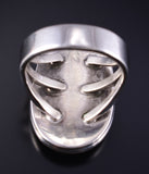 Vintage Size 7-1/2 Silver & Turquoise Navajo Ring stamped JB 5K10N