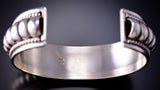 Navajo Silver Scalloped Design Bracelet by Thomas Charley 6K28D
