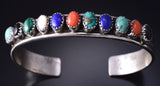 Vintage & Turquoise Multistone Navajo Handmade Bracelet by J 5L10W