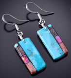 Santo Domingo Pueblo (Kewa) Turquoise Multistone Earrings by Mary Tafoya 6D22L