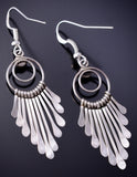 Silver & Kingman Turquoise Navajo Dazzler Earrings by Pamela Armstrong 6F17T