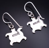 Silver Navajo Handmade Turtles Earrings by Allen Lee 5B19G