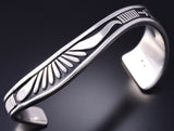 Vintage Silver Navajo Handmade Basket Flow Bracelet by Stephen Begay 6A21D