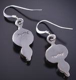 Silver & Turquoise w/ Coral Navajo Dangle Earrings by Gary Shorty 6G29S