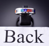 Size 12 Silver & Turquoise Multitone Navajo Inlay Men's Band Ring by TSF 3L07Q