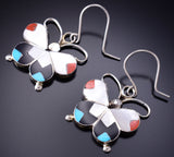 Zuni Multistone Inlay Butterfly Earring by Dishta - 6K02F