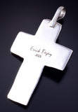 Silver & Turquoise Navajo Handmade Love Cross Pendant by Erick Begay 5F30Z