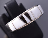 Size 6-1/4 White Buffalo Navajo Inlay Ring by Adlina Lee 6K27E