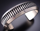 Heavy Silver Navajo Bracelet by Leander Tahe 6K28E
