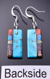 Turquoise Multistone Santo Domingo Medium Earrings by Mary Louise Tafoya 3G07T