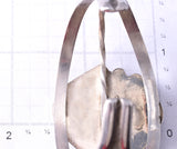 Vintage Silver & Turquoise Navajo Handmade Open Face Bracelet 6B14O