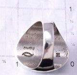 Vintage Size 11-1/4 Silver & Turquoise Zuni Inlay Men's Ring - Dickie Quandelacy 6E14J