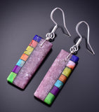 Turquoise Multistone Santo Domingo Handmade Earrings by Mary Louise Tafoya 3G07V