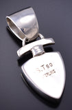 Vintage Silver Multistone Navajo Inlay Arrowhead Pendant by Shiela Tso 6F09Q