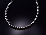 Navajo Handstrung Silver Pearls Bead necklace 5mm - 20 inches 3L06L