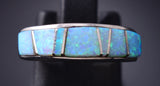 Size 6 Silver & Opal Navajo Inlay Ring by Joan Charlie 5L10L