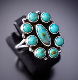 Size 7-1/4 Navajo Turquoise Ring by Martin Perry - Royston Turquoise 6K22Z