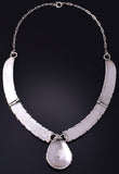 Vintage Silver & Turquoise Navajo Necklace stamped FA 5G28K