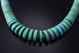 21" Santo Domingo Pueblo (Kewa) Turquoise Necklace by Lupe Lavato 5G28A