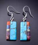Turquoise Multistone Santo Domingo Medium Earrings by Mary Louise Tafoya 3G07T