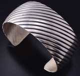 Vintage Silver Navajo Handstamped Peace Bracelet Cuff stamped D. Reeves 5H21B