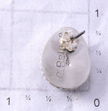 Silver & Lapis Navajo Handmade Post Earrings by Chassity Belone 6F09X