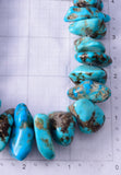 Vintage 22" Stabilized Turquoise Navajo Nugget Necklace 5G12Z