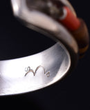 Vintage Silver Multistone Heishi Row Navajo Bracelet by Peter Sierra 5L10O