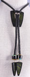 Onyx Multistone Santo Domingo Pueblo (Kewa) Mosaic Bolo Tie by Chris Nieto 5J29R