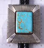 Silver & #8 Spiderweb Turquoise Navajo Men's Bolo Tie by Erick Begay 5H03W
