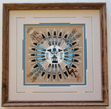 Navajo Sandpainting by Marlene Doby - Sun design - 6D02G