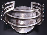 Vintage Silver & Natural Turquoise Navajo Cluster Bracelet signed XXX 6A21T