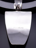 Vintage Silver Multistone Laguna Pueblo Inlay Necklace Set - Frank Carillo 6F09F
