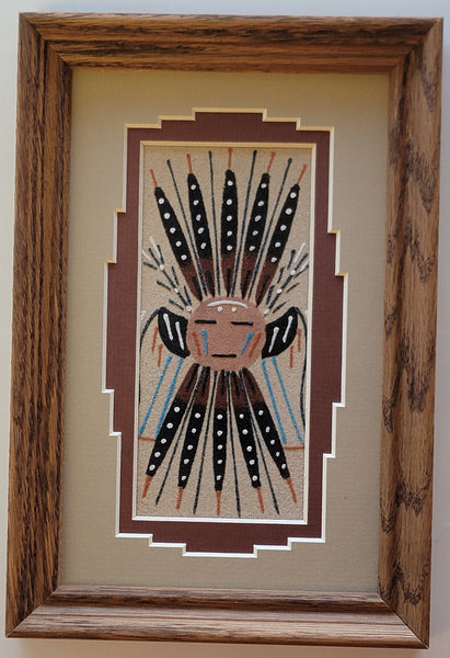 Navajo Sandpainting by Darlene Thomas - Sun Design - 6D01D