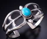 Silver & Turquoise Navajo Sandcasting Bracelet by Eugene Gruber 6D27C