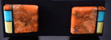 Santo Domingo Pueblo (Kewa) Multistone Post Earrings by Mary Tafoya 6D22B